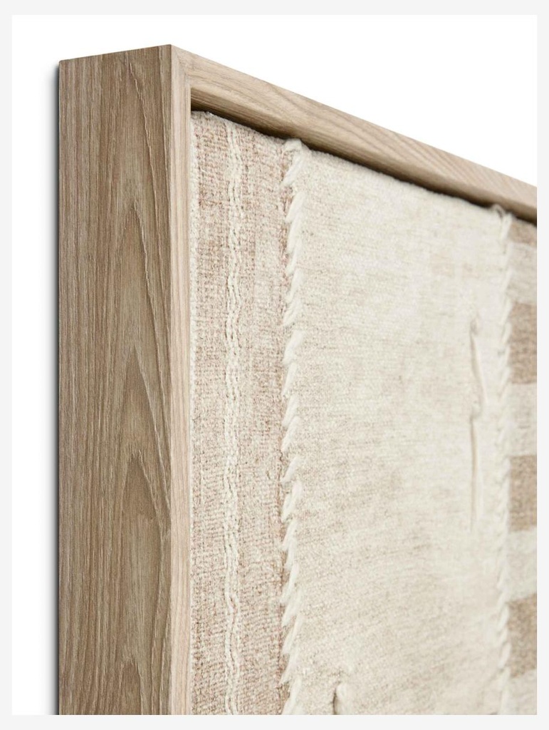WOOD FRAME PATCA BEIGE / BROWN