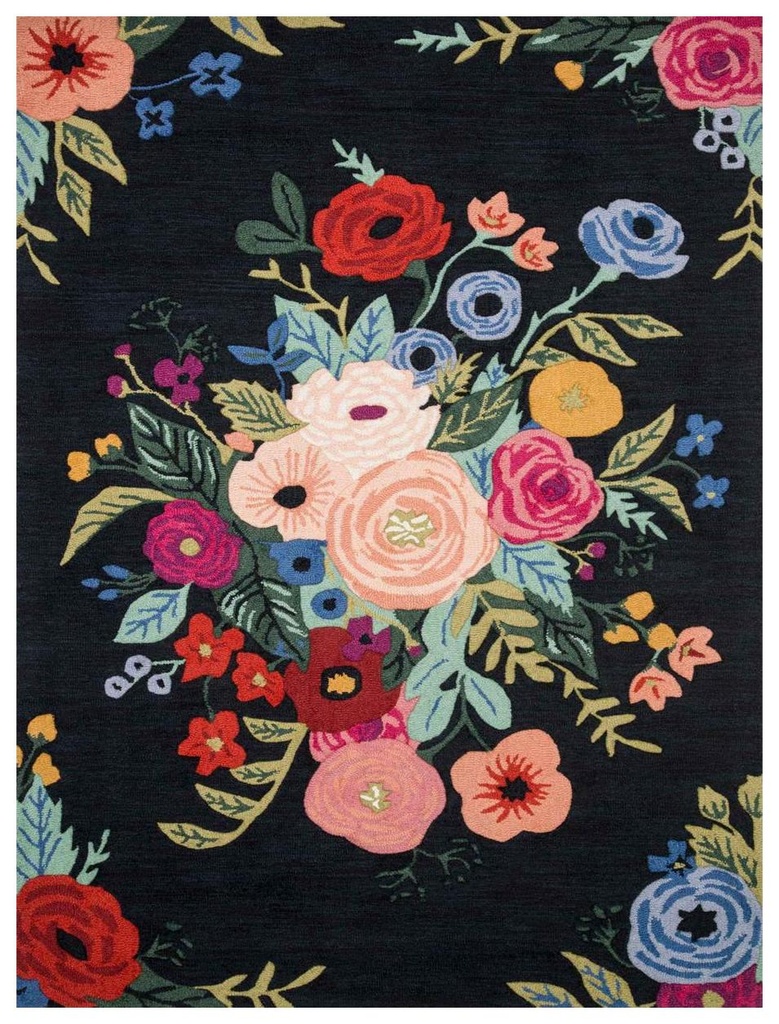 LES FLEURS LES-03 BLACK / MULTI