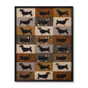WOOD FRAME DACKEL BROWN / GREY
