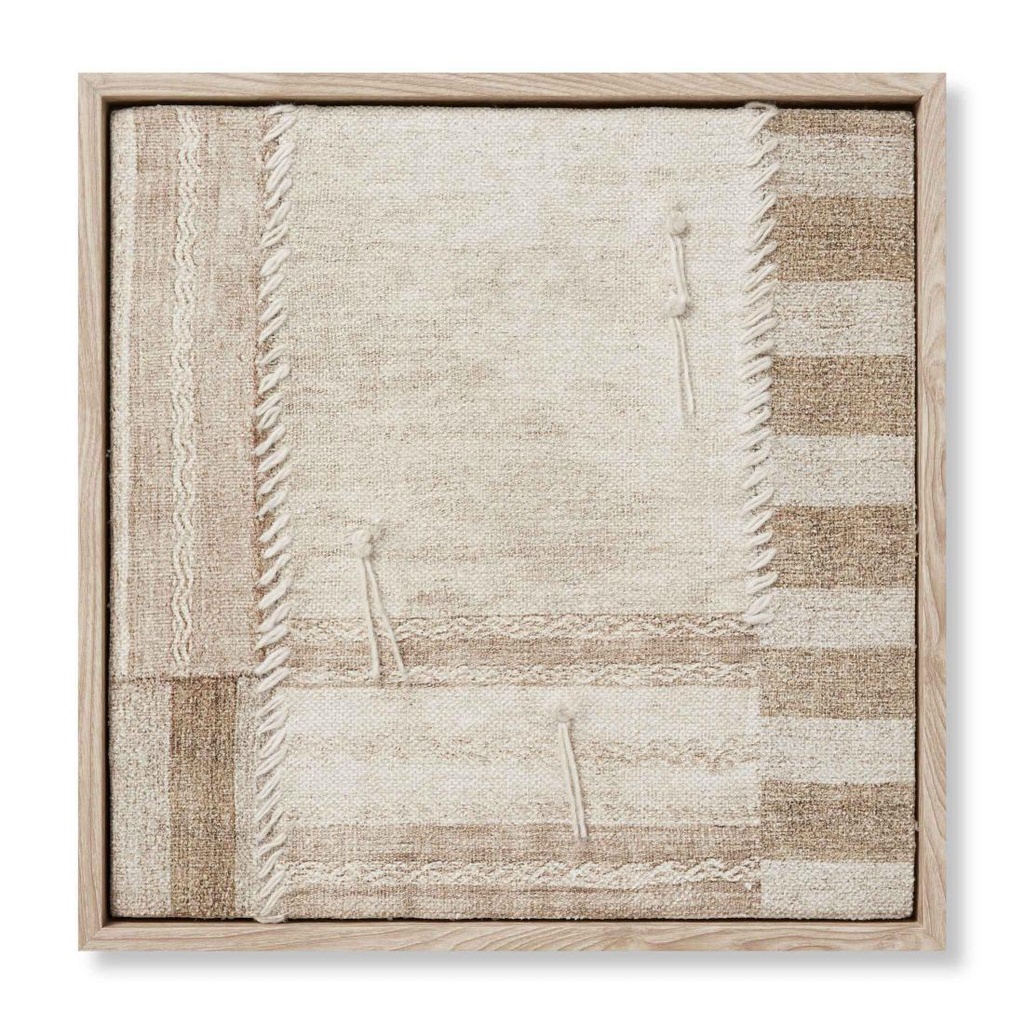 WOOD FRAME PATCA BEIGE / BROWN