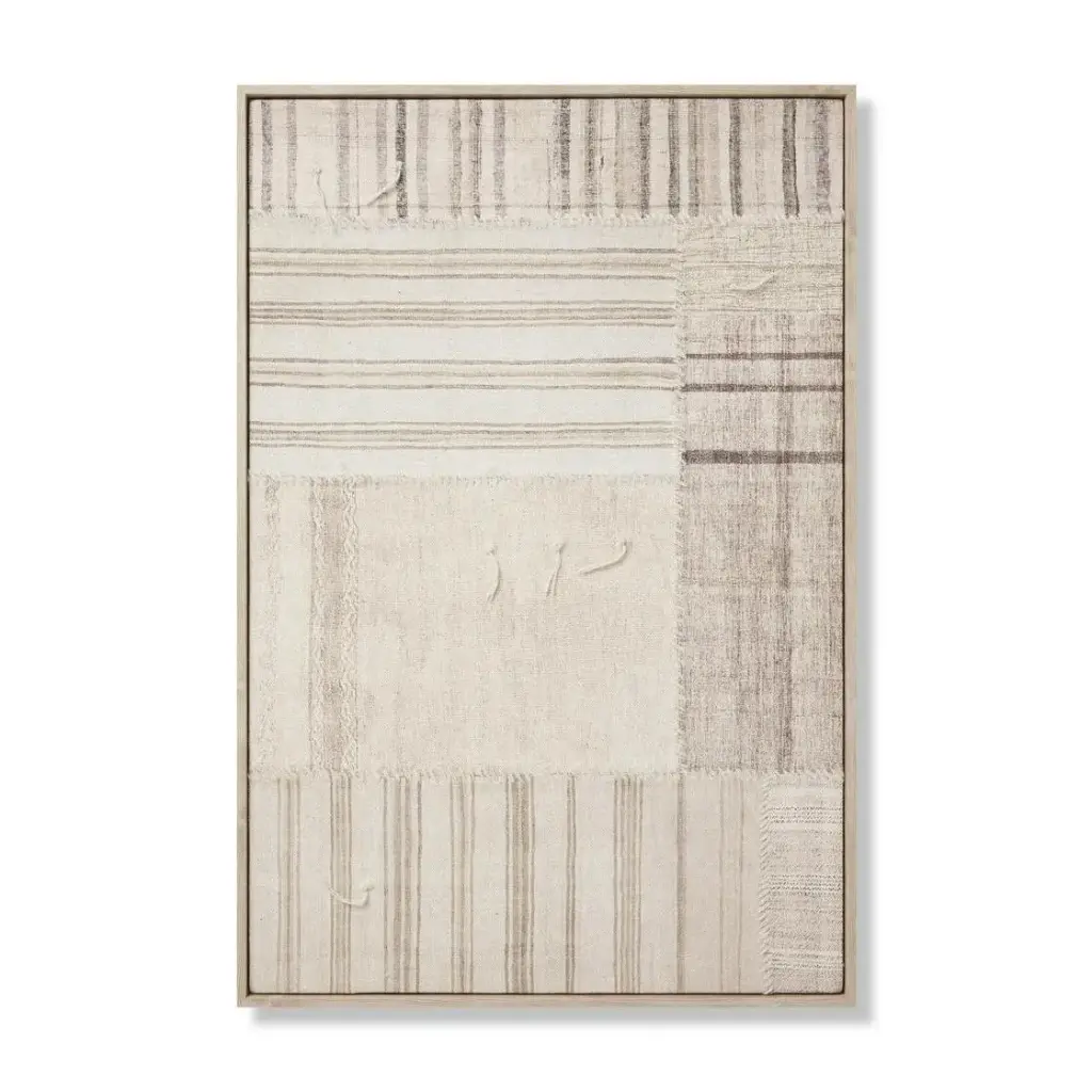 WOOD FRAME RENEWED BEIGE / BROWN