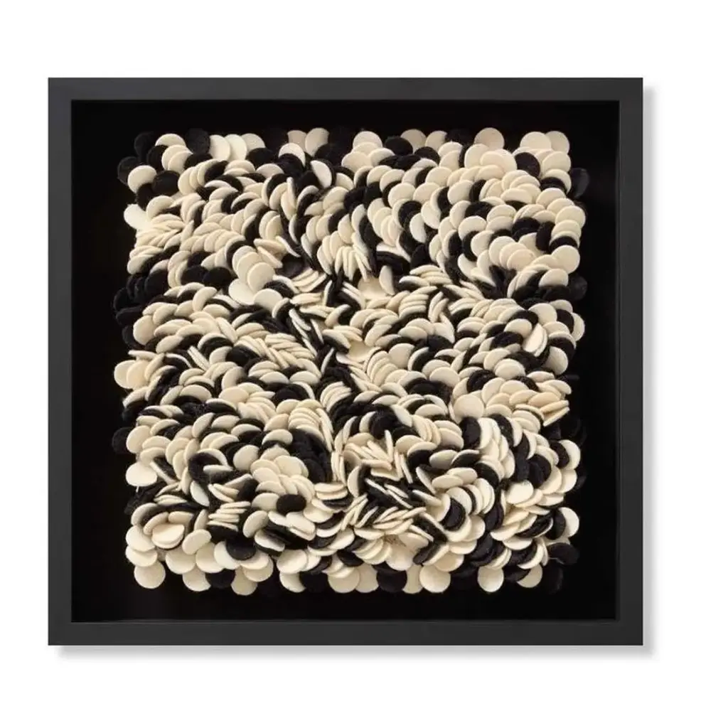 WOOD FRAME SALT PEPPER BLACK / IVORY