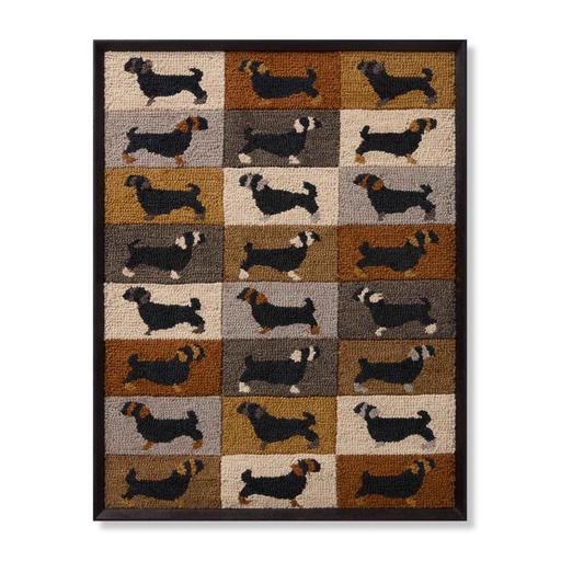 [AW0402DACKEBRGYZ640] WOOD FRAME DACKEL BROWN / GREY