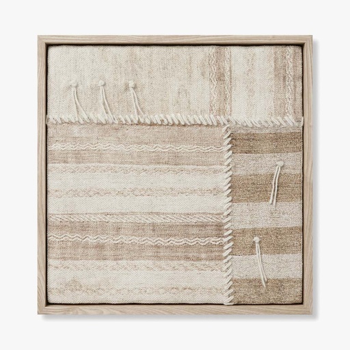 [AW0448PATCBBEBRA013] WOOD FRAME PATCB BEIGE / BROWN