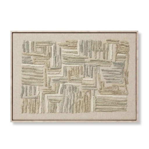 [AW0464PUZZLIVGRZ472] WOOD FRAME PUZZL IVORY / GREEN