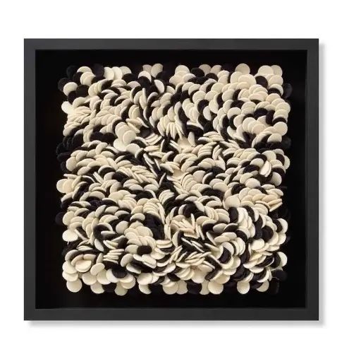 [AW0241SLTPPBLIVA029] WOOD FRAME SALT PEPPER BLACK / IVORY