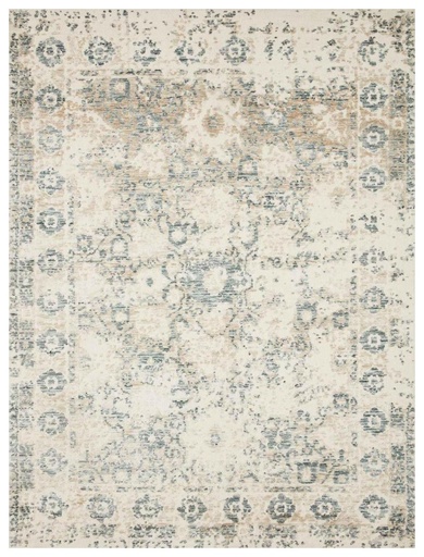 LINDSAY LIS-03 ANTIQUE WHITE / AQUA